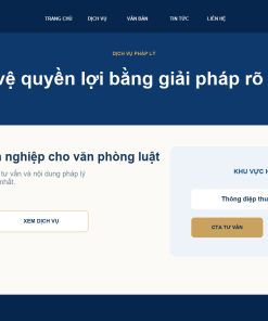 Ảnh minh họa website luật - giao diện 1
