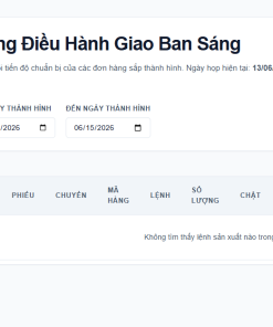 Hệ Thống Quản Lý Sản Xuất Nhà Máy May Mặc - React Dashboard