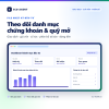 File nhật ký đầu tư chứng khoán và quỹ mở, giá vốn, cổ tức và phân bổ tài sản