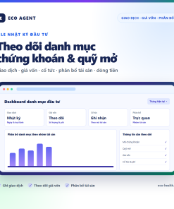 File nhật ký đầu tư chứng khoán và quỹ mở, giá vốn, cổ tức và phân bổ tài sản