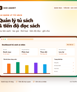File quản lý tủ sách, tác giả, thể loại và tiến độ đọc
