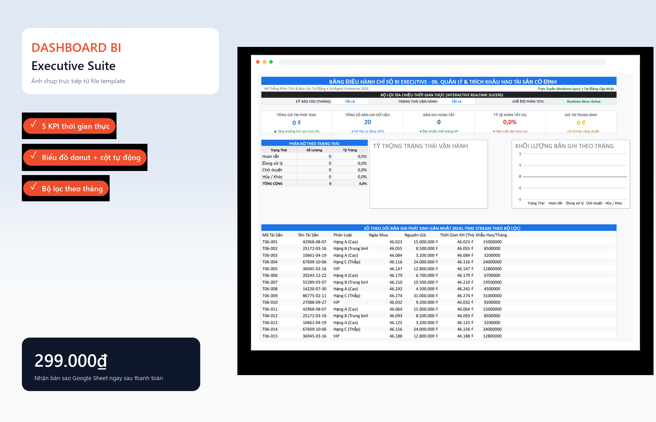 File Quản Lý & Trích Khấu Hao Tài Sản Cố Định Google Sheet Tự Động Hóa, Dashboard BI Chuyên Nghiệp 1 File Quản Lý & Trích Khấu Hao Tài Sản Cố Định Google Sheet Tự Động Hóa, Dashboard BI Chuyên Nghiệp