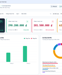 Alternative view of Phần Mềm WebApp Quản Lý Thu Chi + Google Sheet Tự Động Hóa (Gói Web App Combo)